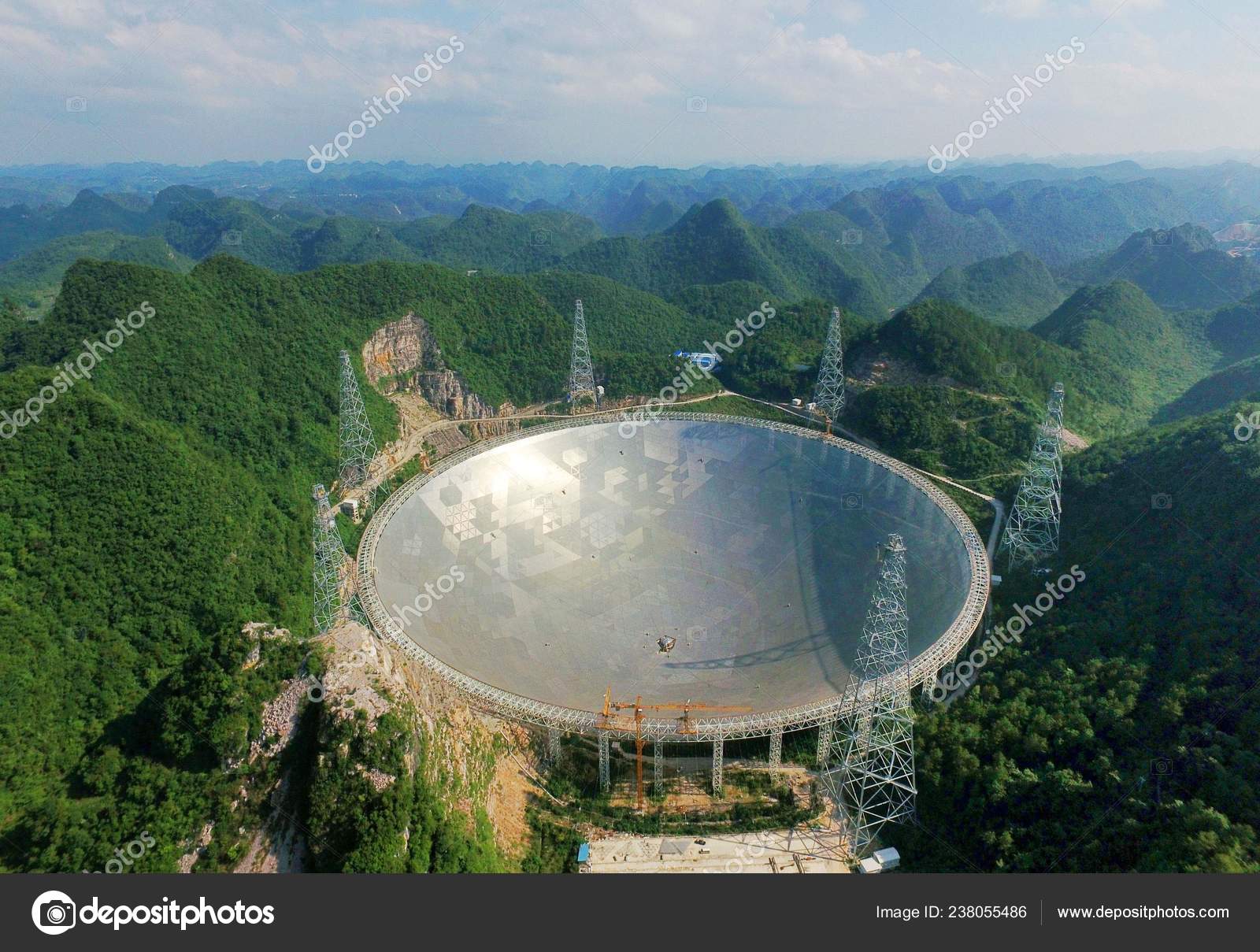 Aerial View Construction Site Nearly Completed World's Largest