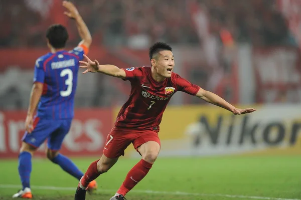 Lei China Shanghai Sipg Celebrates Scoring Goal Japan Tokyo First — Stock Photo, Image