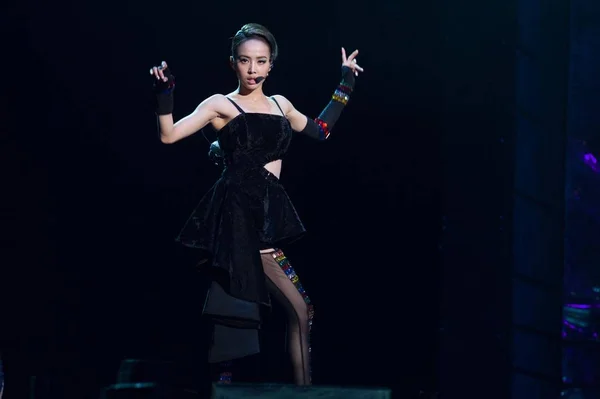 Taiwanees Zangeres Jolin Tsai Voert Tijdens Haar Concert Beijing China — Stockfoto