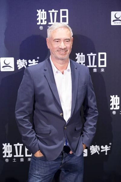 German Film Director Roland Emmerich Poses China Premiere His New — Stock Photo, Image