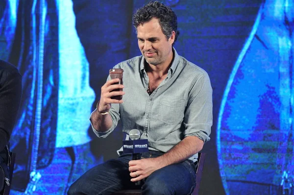 Amerikaans Acteur Mark Ruffalo Woont Persconferentie Voor Première Van Zijn — Stockfoto