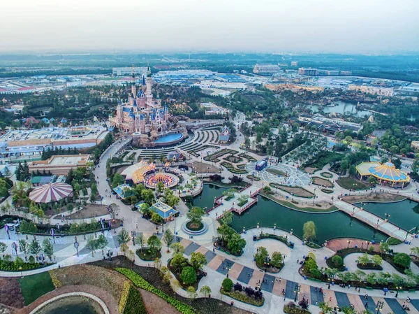 Μια Εναέρια Θέα Στο Shanghai Disney Resort Στο Πουντόνγκ Σανγκάη — Φωτογραφία Αρχείου