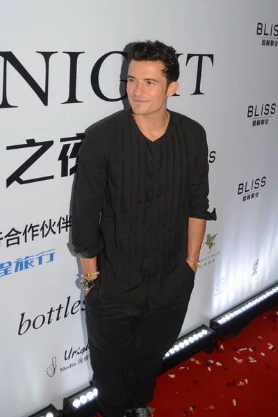 Actor Inglés Orlando Bloom Llega Para Gala Bliss Night Shanghái — Foto de Stock