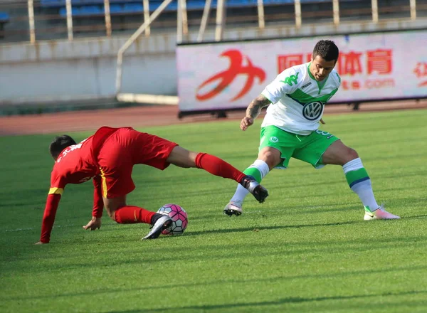 Adelino Andre Vieira Freitas Dikenal Sebagai Vieirinha Dari Vfl Wolfsburg — Stok Foto