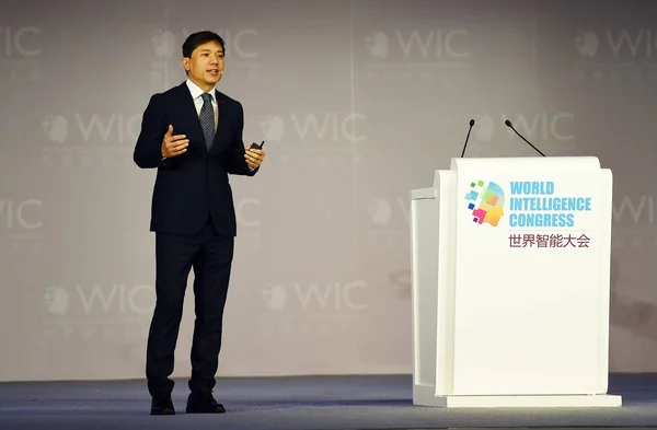 Robin Yanhong Chairman Ceo Van Baidu Spreekt Het Belangrijkste Forum — Stockfoto