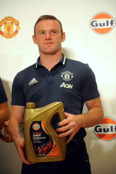 Wayne Rooney Manchester United Participa Uma Conferência Imprensa Gulf Oil — Fotografia de Stock