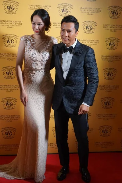 Donnie Yen Acteur Hong Kong Droite Femme Modèle Cecilia Wang — Photo