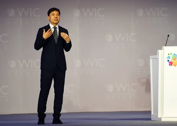 Robin Yanhong Chairman Ceo Van Baidu Spreekt Het Belangrijkste Forum — Stockfoto