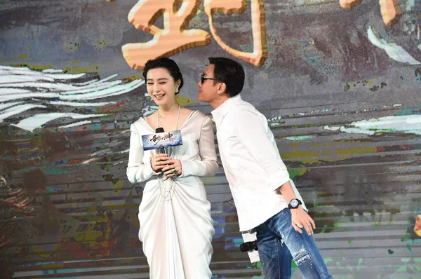 Actrice Chinoise Fan Bingbing Gauche Acteur Hongkongais Tony Leung Fai — Photo