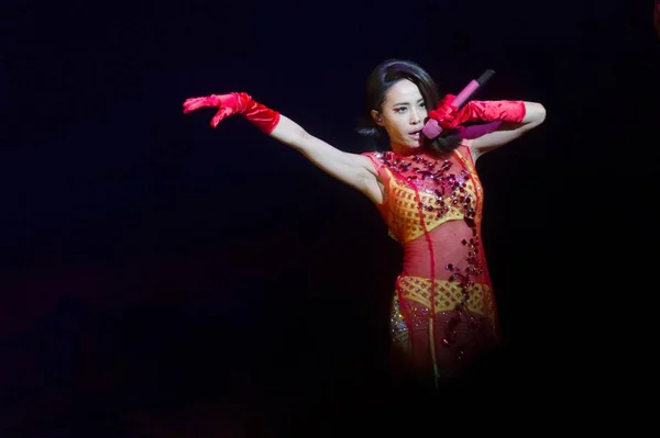 Cantante Taiwanesa Jolin Tsai Presenta Concierto Beijing China Mayo 2016 — Foto de Stock