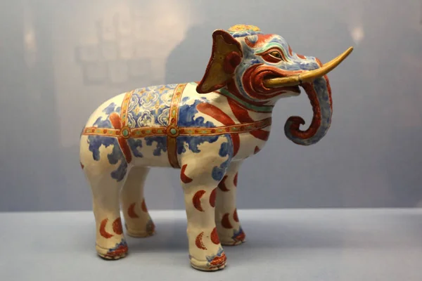 View Kakiemon Elephant Displayed Exhibition History World 100 Objects Curated — стоковое фото