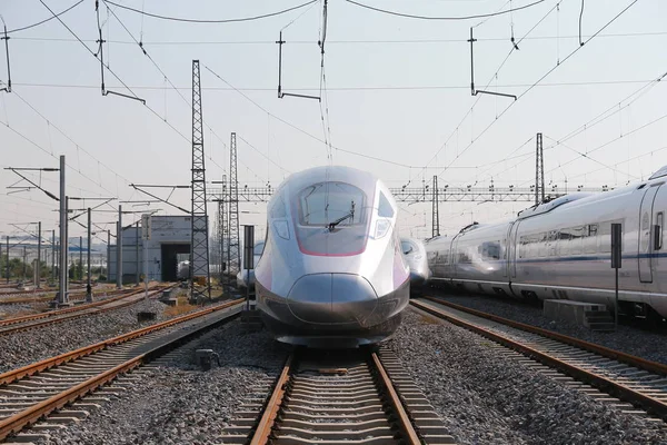Tren Alta Velocidad Fuxing Antes Debutar Ruta Beijing Shanghai Representa — Foto de Stock