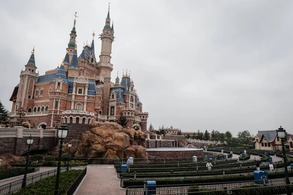 Θέα Από Κάστρο Στο Θέρετρο Disney Σαγκάης Στο Pudong Σανγκάη — Φωτογραφία Αρχείου