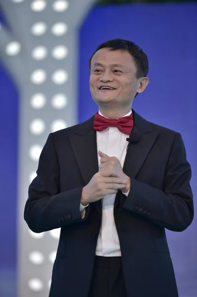 Джек Голова Китайської Електронної Комерції Гігант Алібаба Групи Посмішки Під — стокове фото