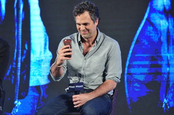 Attore Americano Mark Ruffalo Partecipa Alla Conferenza Stampa Prima Del — Foto Stock