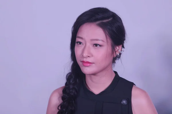 Kinesisk Skådespelerska Lang Yueting Deltar Ett Evenemang För Sin Nya — Stockfoto