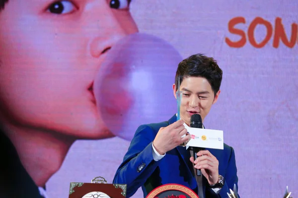 Actor Surcoreano Song Joong Asiste Una Reunión Fans Beijing China — Foto de Stock