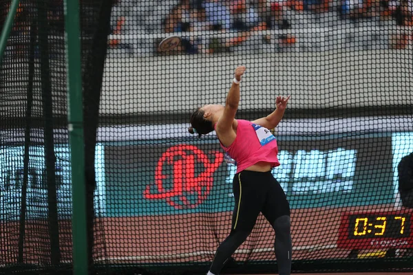 Menyhértné Kína Versenyben Női Diszkoszvetés Közben Iaaf Diamond League Shanghai — Stock Fotó