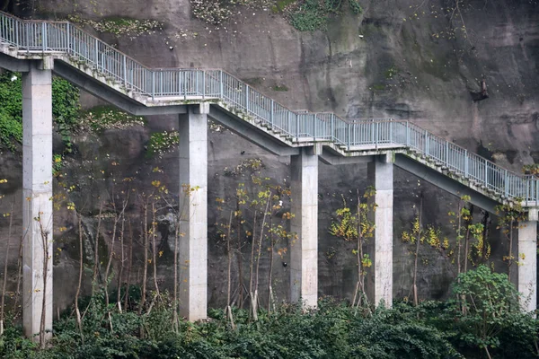 Vue Parc Xiaxiaojiawan Avec Skywalk Mètres Haut Kilomètres Long Dans — Photo