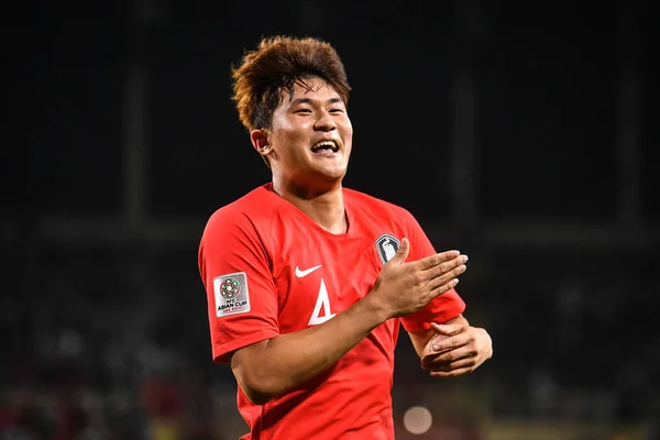 Kim Min Jae Dari Tim Nasional Sepak Bola Korea Selatan — Stok Foto