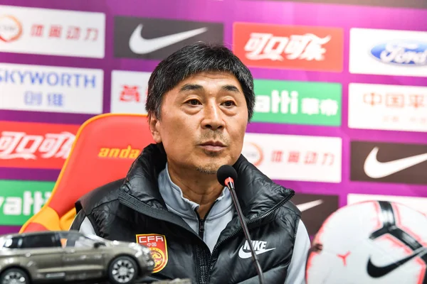 Pelatih Kepala Jia Xiuquan Dari Tim Nasional Sepak Bola Wanita — Stok Foto