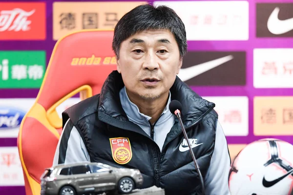 Pelatih Kepala Jia Xiuquan Dari Tim Nasional Sepak Bola Wanita — Stok Foto