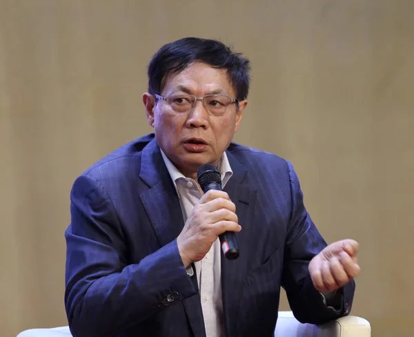 Ren Zhiqiang Ordförande För Beijing Huayuan Group Deltar Ett Möte — Stockfoto
