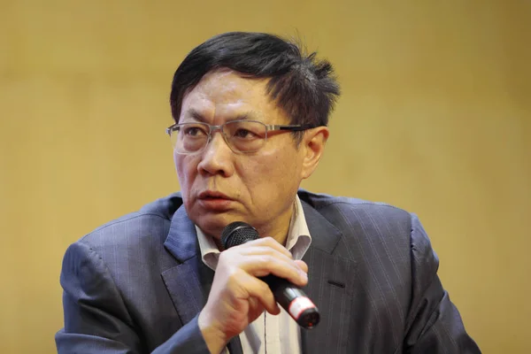 Ren Zhiqiang Ordförande För Beijing Huayuan Group Deltar Ett Möte — Stockfoto