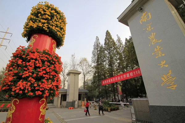 Vista Puerta Universidad Agrícola Nanjing Ciudad Nanjing Provincia Jiangsu Este — Foto de Stock
