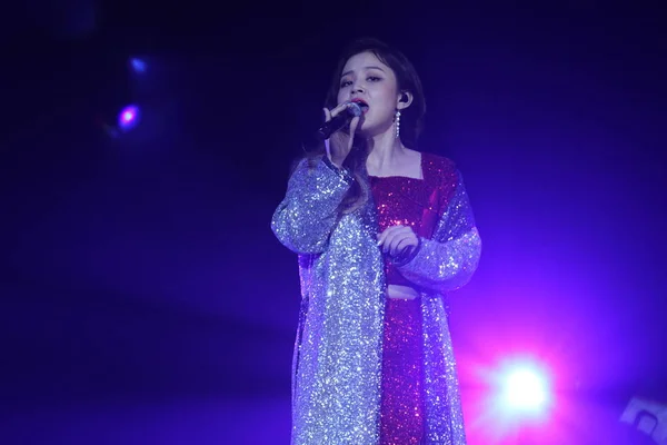 Chanteuse Sud Coréenne Lee Produit Son Concert Shanghai Chine Juillet — Photo