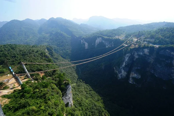 Una Vista Del Puente Fondo Vidrio Más Largo Más Alto —  Fotos de Stock