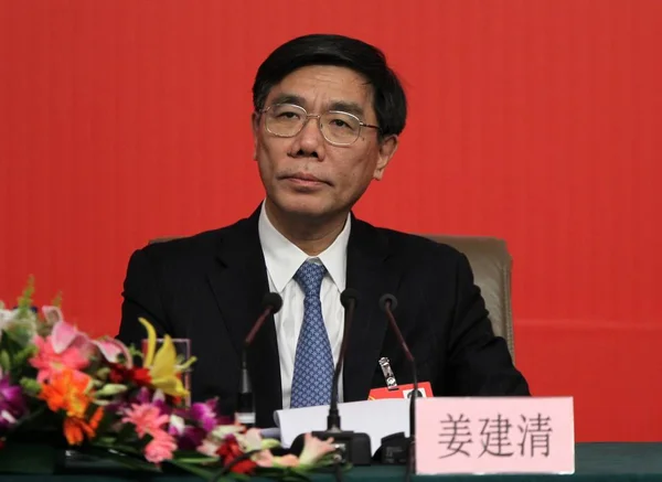 Jiang Jianqing Presidente Del Icbc Banco Industrial Comercial China Asiste — Foto de Stock