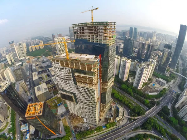 Tencent Haibin Building New Global Headquarters Tencent Construction Shenzhen City — Stock Photo, Image