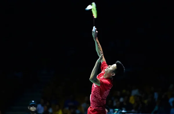 Chen Long Čína Vrací Výstřel Datuk Lee Chong Wei Malajsie — Stock fotografie