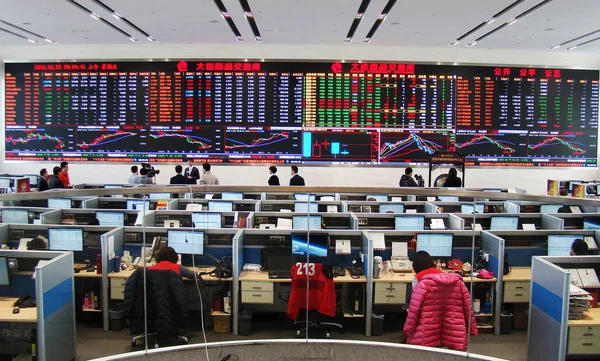 Chinese Brokers Trade Dalian Commodity Exchange Dalian City Northeast China — Stock Photo, Image