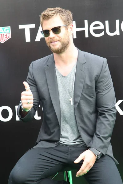 Aktor Australia Chris Hemsworth Berpose Acara Pembukaan Untuk Toko Jam — Stok Foto