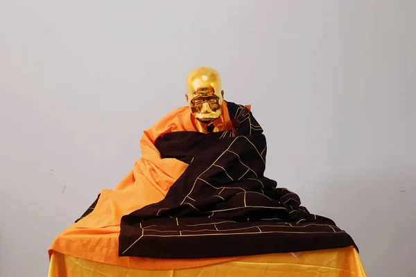 Robed Муміфіковані Буддійського Монах Hou Або Fuhou Який Покритий Золотим — стокове фото