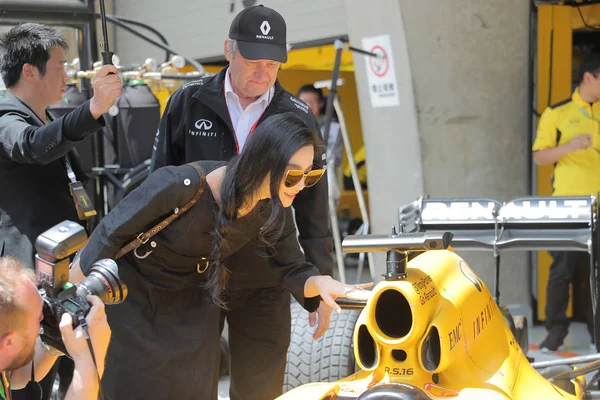 Attrice Cinese Fan Bingbing Visita Team Renault Vista Del Gran — Foto Stock