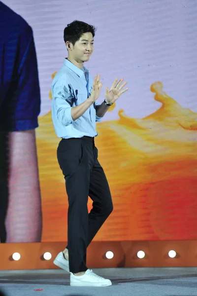 Sydkoreansk Skådespelare Song Joong Deltar Ett Evenemang För Uni President — Stockfoto
