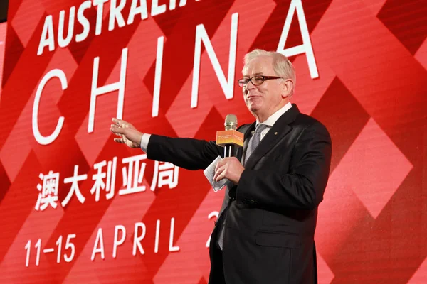 Andrew Robb Ministro Comercio Inversión Australia Habla Evento Para Promover — Foto de Stock