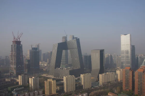 Vista Torre Cctv Centro Sede Televisión Central China Otros Edificios —  Fotos de Stock