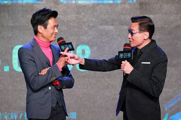 Hong Kong Schauspieler Chow Yun Fat Left Tony Leung Fai — Stockfoto