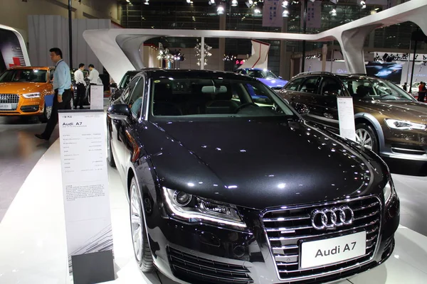 Audi Est Exposé Lors Une Exposition Automobile Fuzhou Dans Sud — Photo
