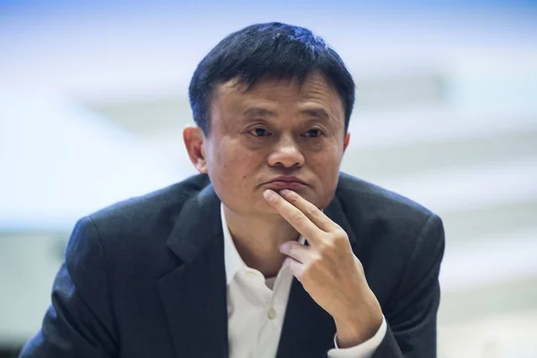 Джек Голова Alibaba Group Відвідує Суб Форуму Під Час Форуму — стокове фото