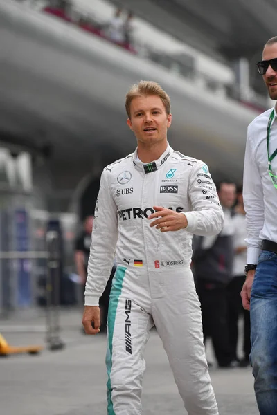 Motorista Alemão Nico Rosberg Mercedes Retratado Evento Reunião Fãs Circuito — Fotografia de Stock