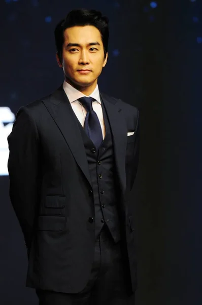 South Korean Actor Song Seung Heon Poses Promotional Event Shanghai — Stock Photo, Image
