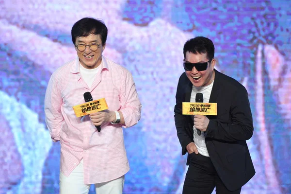 Star Del Kungfu Hong Kong Jackie Chan Sinistra Attore Hong — Foto Stock