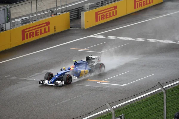 Piloto Sauber Felipe Nasr Brasil Compite Sesión Clasificación Durante Gran —  Fotos de Stock