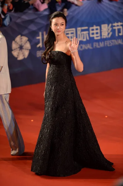 Китайська Актриса Тан Вей Прибуває Червоному Килимі Церемонію Відкриття Шостого — стокове фото