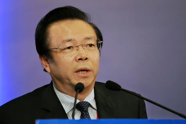 Lai Xiaoming Předseda Číny Huarong Asset Management Ltd Doručí Projev — Stock fotografie